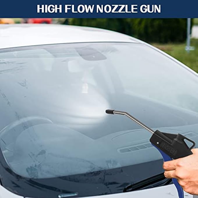 NEU 9.65-IN AIR BLOW GUN WITH RUBBER TIP,3 PCS,1/4" BRASSAIR INLET,ADAPT TO CAR CLEAN,IRON FILINGS CLEANING - Image 5